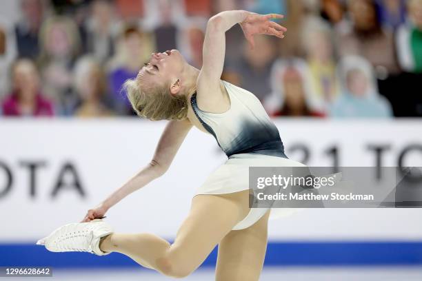 Bradie Tennell skates in the Ladies Free Skate during the U.S. Figure Skating Championships at Orleans Arena on January 15, 2021 in Las Vegas, Nevada.