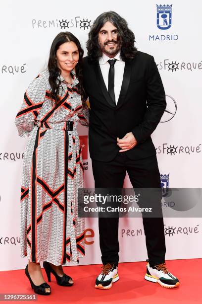 Comedian JJ Vaquero attends 'Jose Maria Forque Awards' 2021 red carpet at IFEMA on January 16, 2021 in Madrid, Spain.