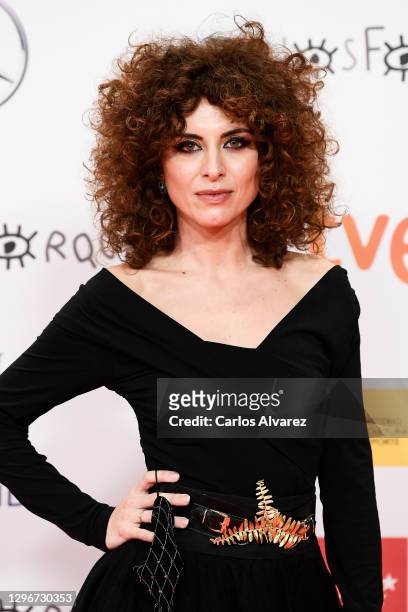 Actress Cayetana Cabezas attends 'Jose Maria Forque Awards' 2021 red carpet at IFEMA on January 16, 2021 in Madrid, Spain.