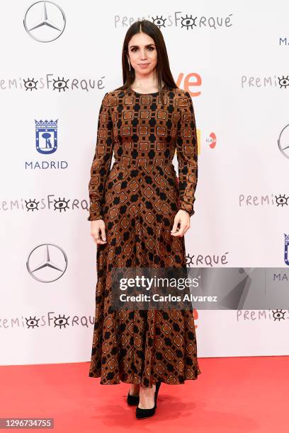 Actress Elena Furiase attends 'Jose Maria Forque Awards' 2021 red carpet at IFEMA on January 16, 2021 in Madrid, Spain.