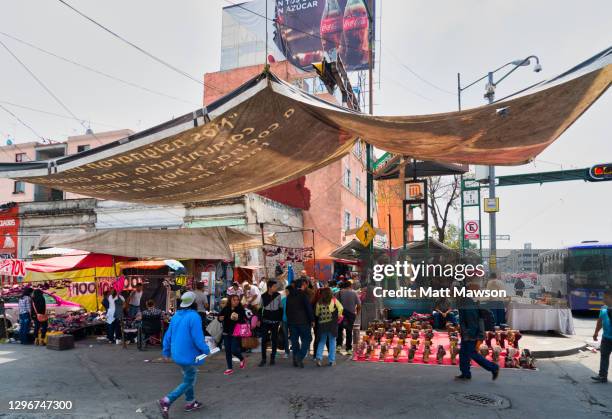 mercado de la lagunilla in the garibaldi area of central mexico city mexico - mexico city street vendors stock pictures, royalty-free photos & images