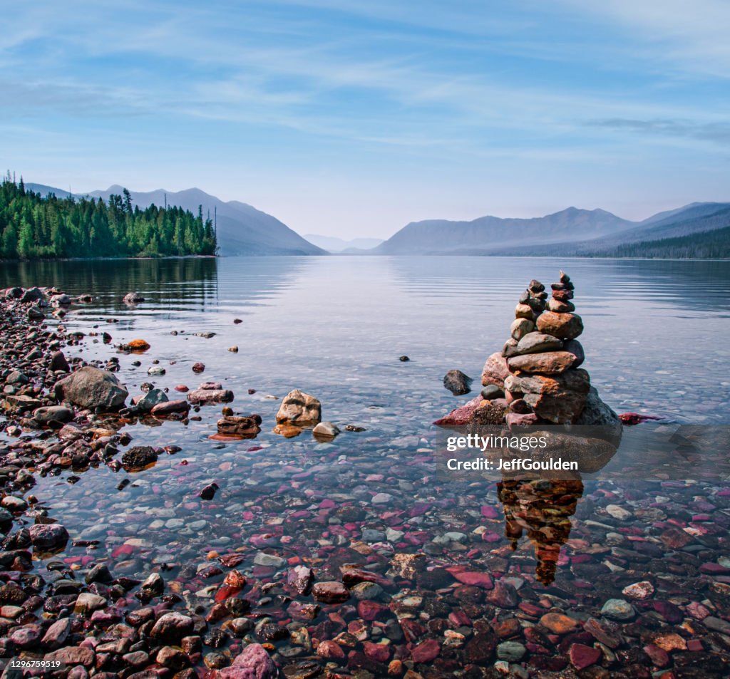 Rock Cairn at Lake McDonald
