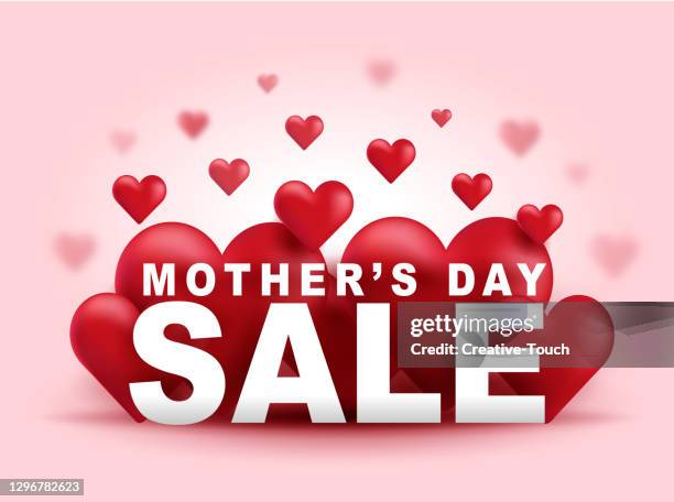 mother's day big sale banner - mothers day stock illustrations