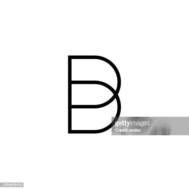 b letter logo - letter b monogram stock illustrations