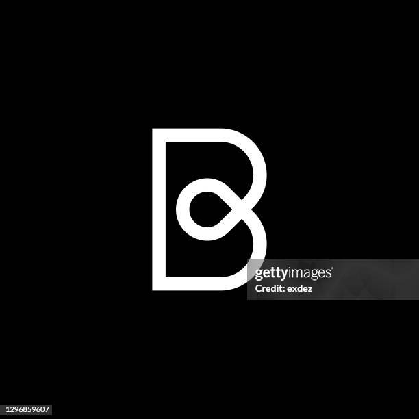 illustrazioni stock, clip art, cartoni animati e icone di tendenza di carattere b: lettera logo - lettera b