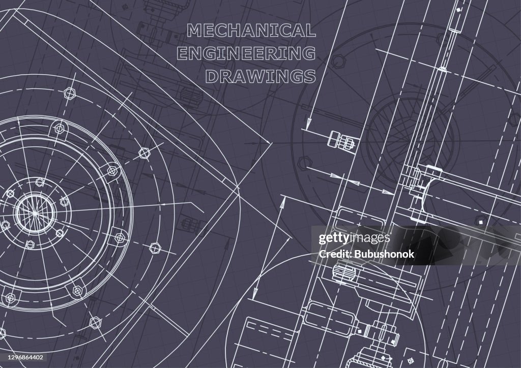 Getty Images Computer Engineering Blueprint Vector Engineering Illustration Computer Aided Design Systems ...