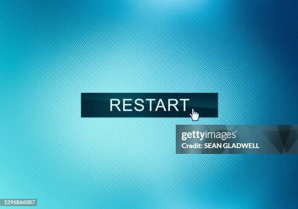 restart button - button concept stock pictures, royalty-free photos & images