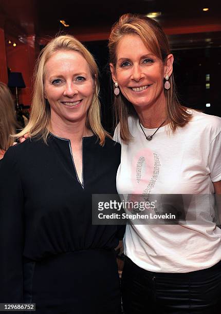 Allure editor-in-chief Linda Wells and TV personality Perri Peltz attend the Tory Burch and HBO launch of the CYNTHIA SHIRT to celebrate the HBO...