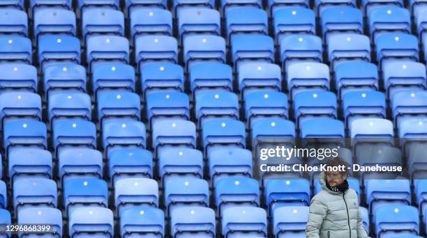 Arsenal Manager Joe Montemurro during the Barclays FA Women's Super League match between Reading Women and Arsenal Women at Madejski Stadium on...
