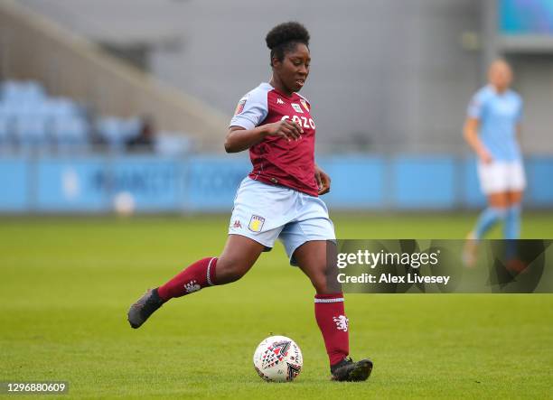 Anita Asante of Aston Villa Women during the Barclays FA Women's Super League match between Manchester City Women and Aston Villa Women at Manchester...