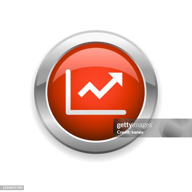graphs glossy icon - chrome extension stock illustrations