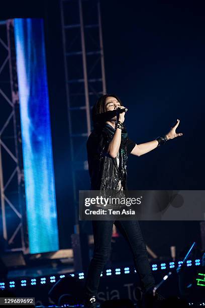 Jang Keun-Suk performs onstage during the 2010 Jang Keun-Suk Asia Tour Final at Korea University Hwa Jung Gymnasium on September 5, 2010 in Seoul,...