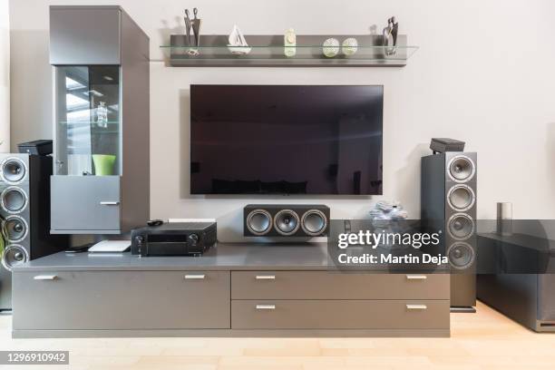 living room hdr - stereo stock pictures, royalty-free photos & images