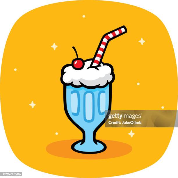 milkshake doodle - vanilla milkshake stock illustrations