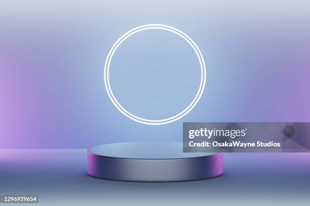 futuristic pedestal background. - image awards photos et images de collection