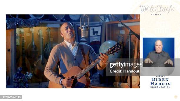 Ben Harper performs during the "We The People" virtual concert celebrating the 59th Presidential Inauguration broadcast on January 17, 2021. The...