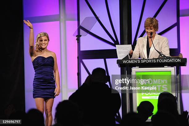 Erika Lang attends the 32nd Annual Salute To Women In Sports Gala at Cipriani Wall Street on October 19, 2011 in New York City.