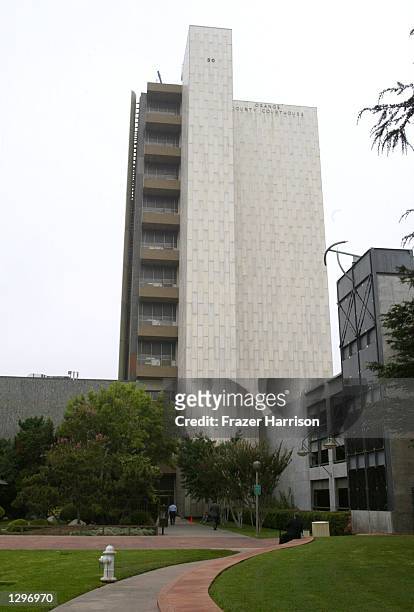 The Orange County courthouse where Alastair Irvine had his first court appearance August 6, 2002 in Santa Ana, California. Irvine, son of British...