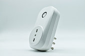 Smart WI-FI electrical outlet on a white background