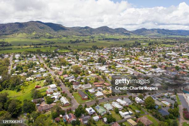 aerial of gloucester in australia - town australia bildbanksfoton och bilder