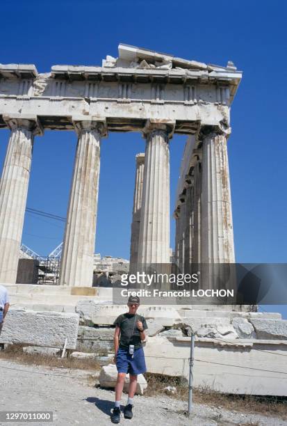 Temple grec du Parthénon en 1972, Athènes, Grèce.