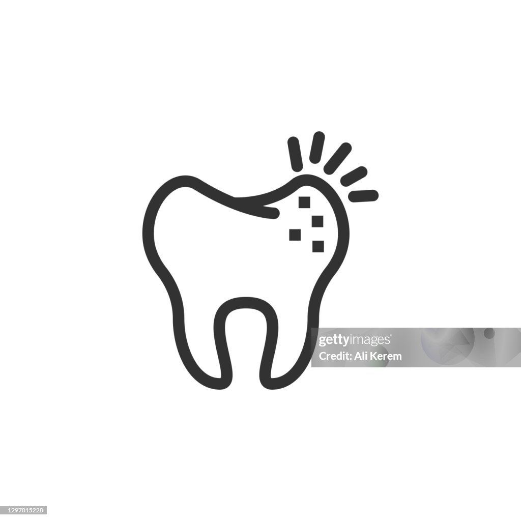 Toothache Line Icon
