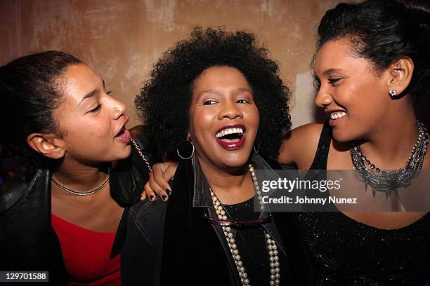 Vanessa Bronfman, Sherry Bronfman and Hannah Bronfman attend the 2011 Gold Rush Awards at the Bombay Sapphire East House of Imagination on October...