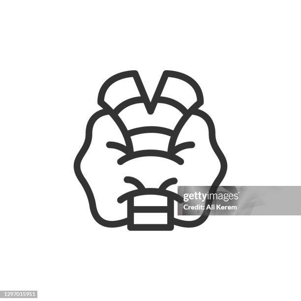 thyroid line icon - thyroid stock illustrations