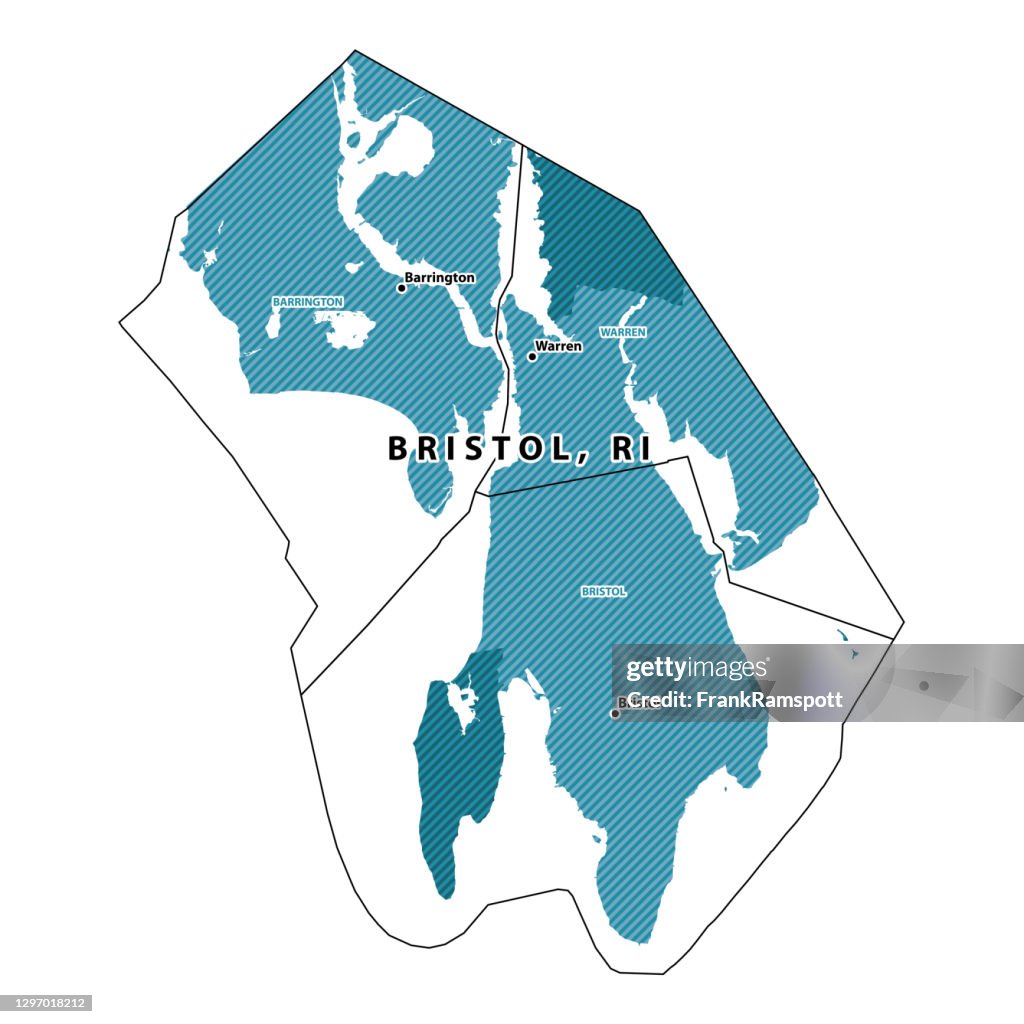Rhode Island Bristol County Vector Map