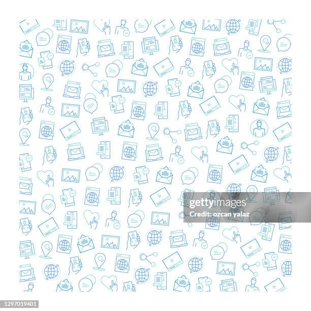 Social Media Icons Pattern Photos and Premium High Res Pictures - Getty ...