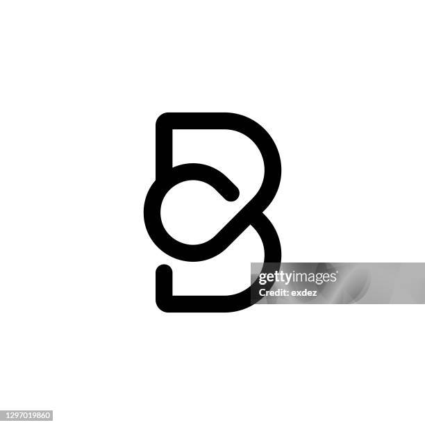 b-buchstabe logo - capital letter stock-grafiken, -clipart, -cartoons und -symbole