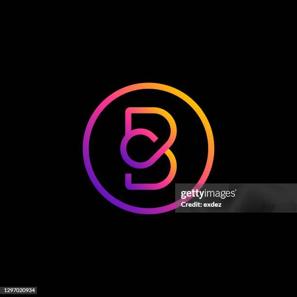 b letter logo - letter b monogram stock illustrations