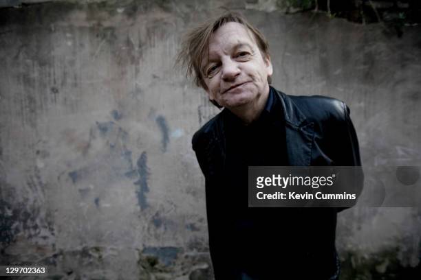 Portrait of Manchester musician Mark E Smith of The Fall, Salford, Manchester, 18th March 2011.