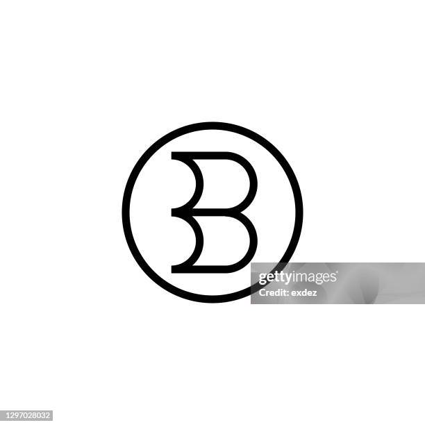 customizable b letter logo - b stock illustrations