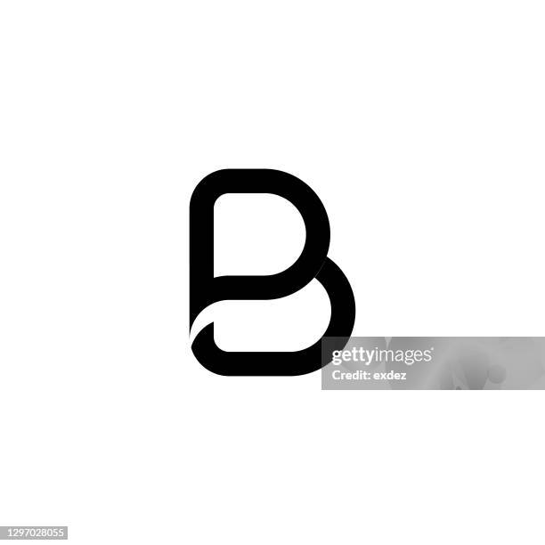 customizable b letter logo - b stock illustrations