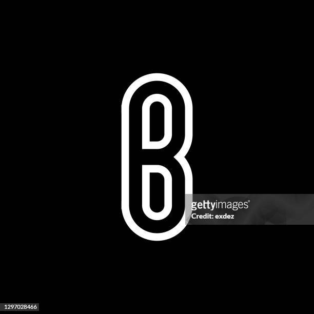 customizable b letter logo - b stock illustrations