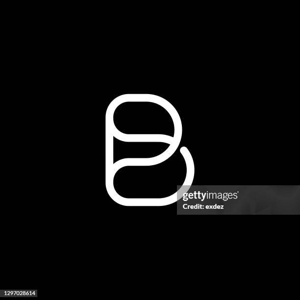 customizable b letter logo - b stock illustrations