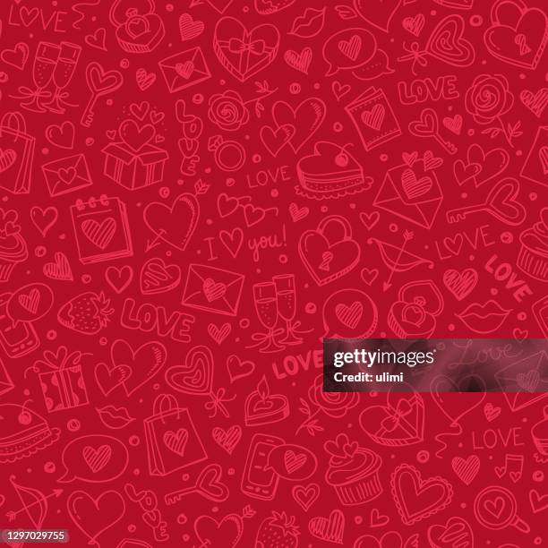 seamless pattern for valentine's day - images of roses to draw stock illustrations