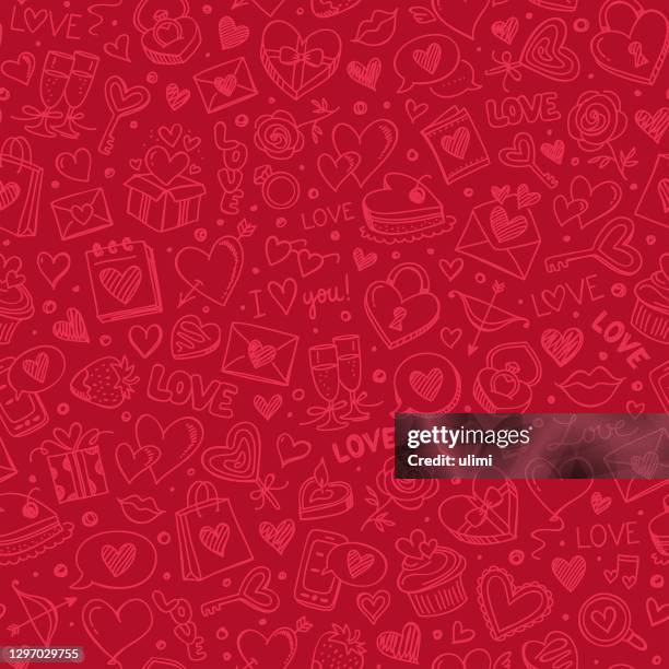 seamless pattern for valentine's day - valentine card stock illustrations