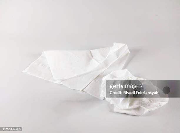 used tissue paper - paper napkin fotografías e imágenes de stock