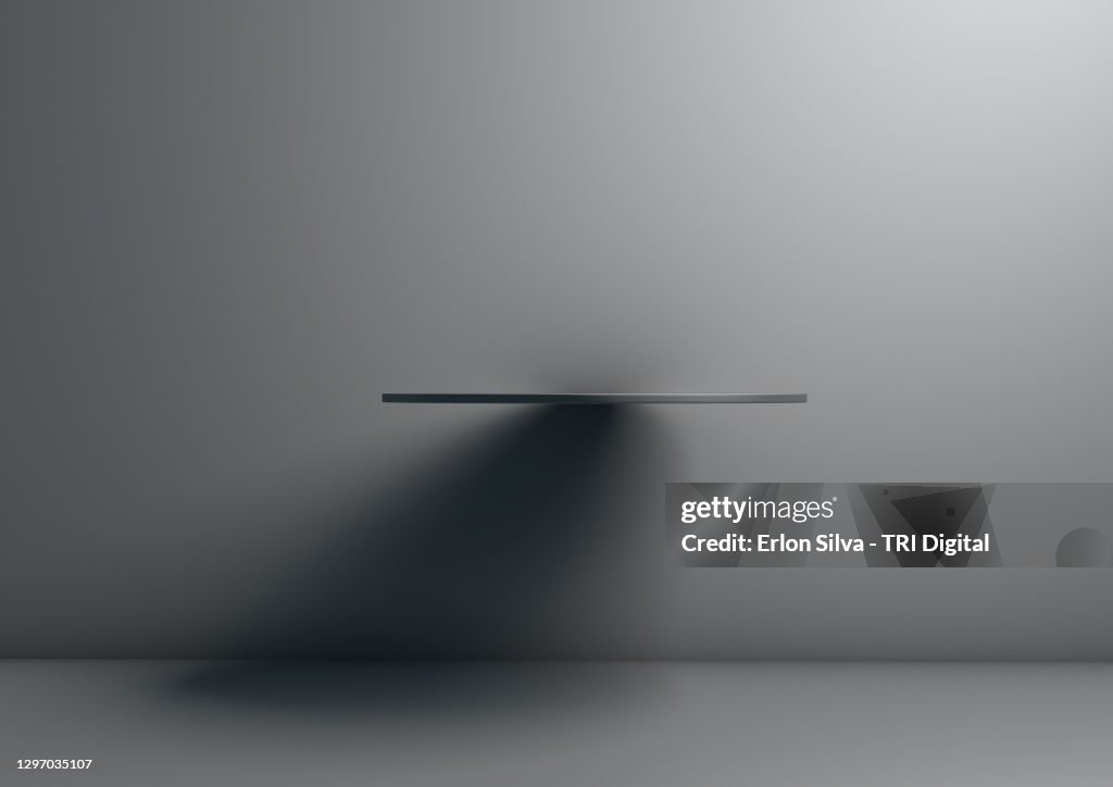 Abstract light and shadow design on gray tones background