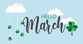 Hello March vector backgrHello March vector backgroundoundHello March vector background