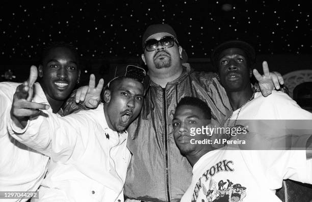 Bill Bellamy, Charlie Brown; Heavy D, Son Of Bazerk and Grandmaster Flash attend an album-release party for A Tribe Called Quest's "The Low End...
