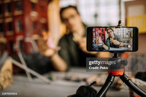 stop motion artist teaching online - movie making stock pictures, royalty-free photos & images