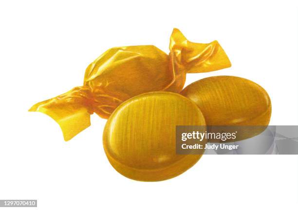 ilustraciones, imágenes clip art, dibujos animados e iconos de stock de caramelos de mantequilla 1 - envoltorio de dulce