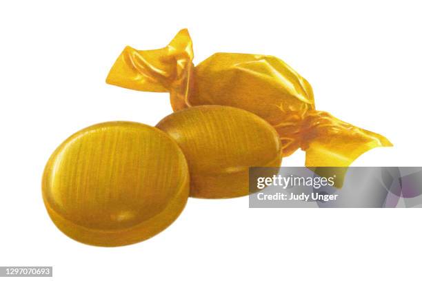 butterscotch candies 2 - candy wrapper stock illustrations