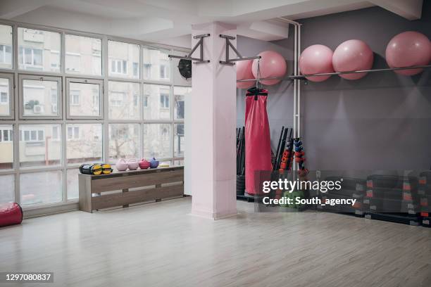 women's gym with equioment - exercise room stock pictures, royalty-free photos & images