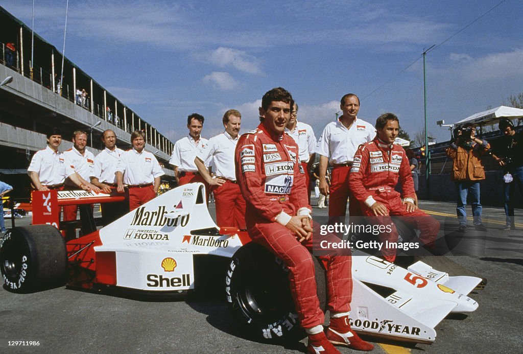 Senna With McLaren Team