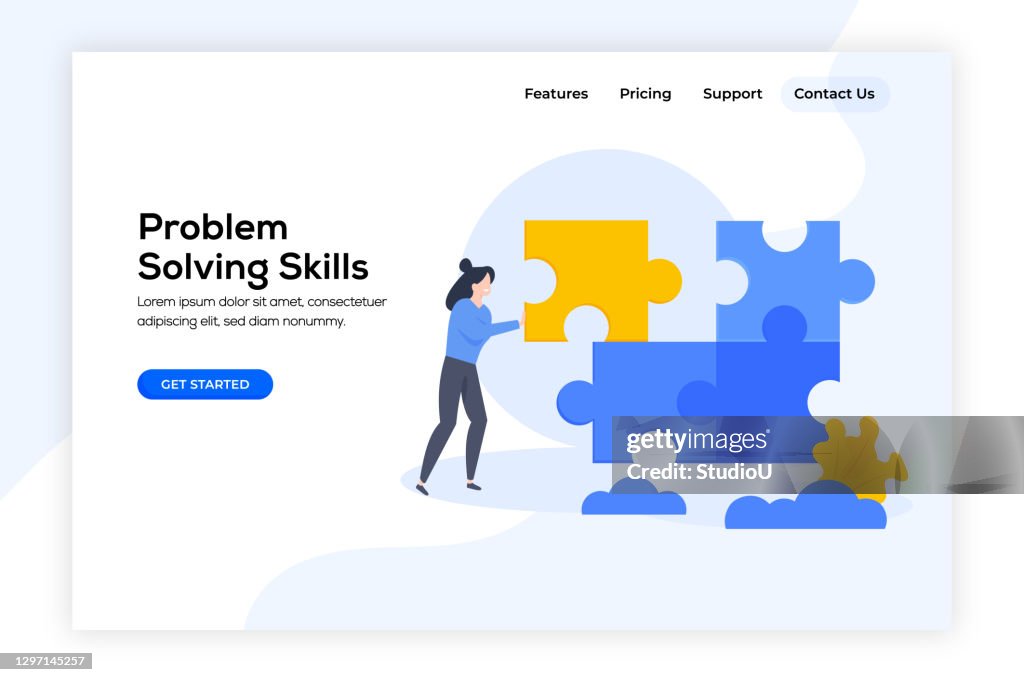 Web Developing Problem Solving Web Page Design Template Of Problem Solving Skills High-Res Vector ...