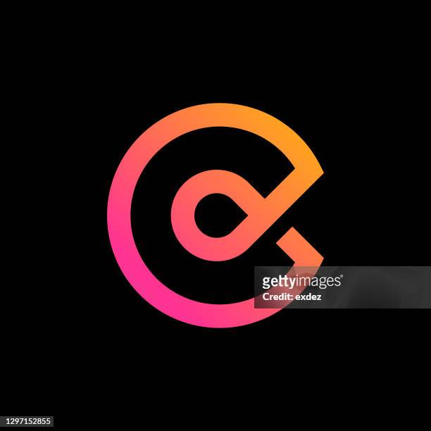 logo with the letter c. - creativity logo stock illustrations